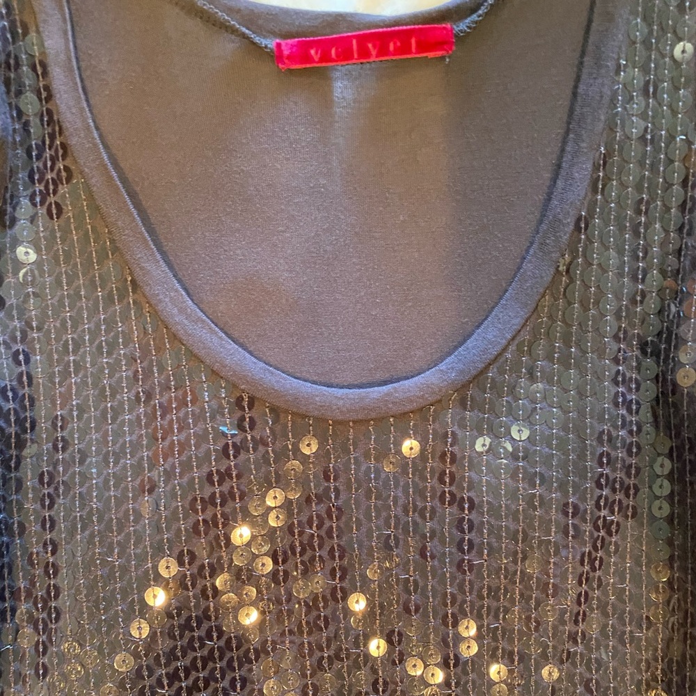 Grey sequin tank by Velvet